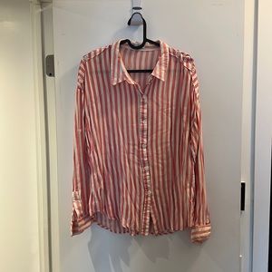 Striped Button up Top